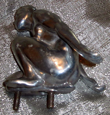 Frankart style Atlas male fugure art deco in polished aluminum gay interest USA