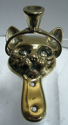 Cat  Kitten Retro Winking Eyes Door Knocker in solid Brass 1970's