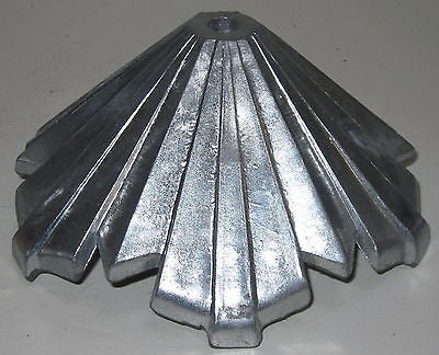 Art Deco Solid Aluminum Lamp Base  6" Wide 3" Tall