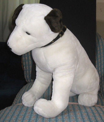 Nipper Victor Edison 12" plush RCA dog doll NOS old stock phonograph