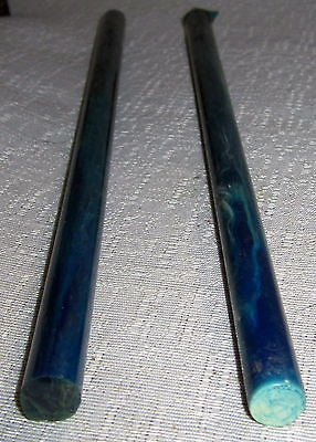 Bakelite Catalin Rod Mottled-Marbled Blue 7/16"  x  9-3/8"  30 Grams Katalin