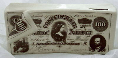 Confederate Civil War Lucy Pickens $100 ceramic money banks