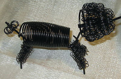 1970's Eames Style Retro Poodle Dog Letter Holder Metal + comes in Black Metal