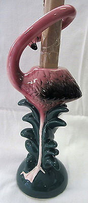 Flamingo Huge Standing Candlestick -  Ceramic  9" tall single