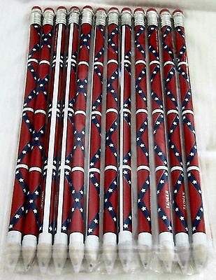 Confederate Civil War jumbo long pencils set of 12 pencils for one price