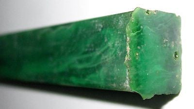 Bakelite Catalin rod 1/2" by 6-1/2" marbled green strips sold by the piece USA