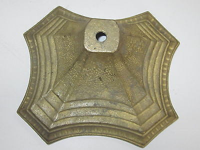 Art Deco moderne solid brass student lamp base