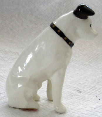 Nipper Victor Edison dog ceramic 2-1/2" ceramic figurine nos new old stock