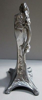 A Beautiful Roses Art Nouveau Clock Case in Aluminum - 10-1/2" Tall , art deCO