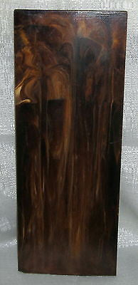 Bakelite Catalin Huge 6" x 15" x 0.29" Marbled Brown Rod Strip Sheet Board