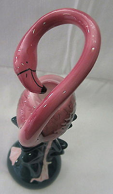 Flamingo Huge Standing Candlestick -  Ceramic  9" tall single