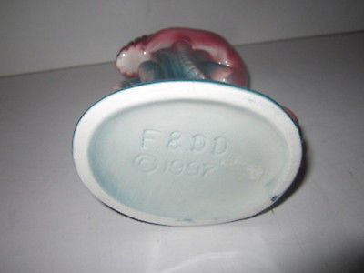 Flamingo - a single flamingo vase   Old Ceramic - 6" taLL