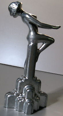 FRANKART style art deco nymph with her arms out aluminum metal casting made USA