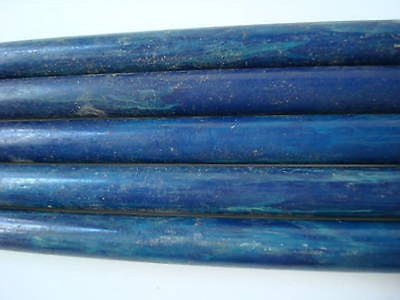 Bakelite Catalin rod 7/16" by 4-1/2" mottled marbled blue sold each Katalin USA