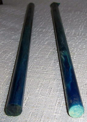 Bakelite Catalin Rod Mottled-Marbled Blue 7/16"  x  9-3/8"  30 Grams Katalin USA