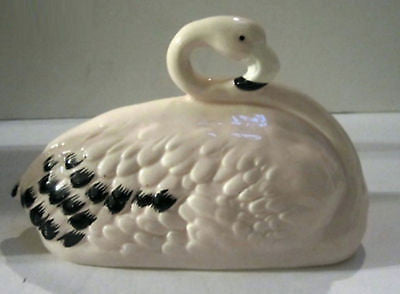 Flamingo Butter or Cheese dish NOS Japan  ceramIC