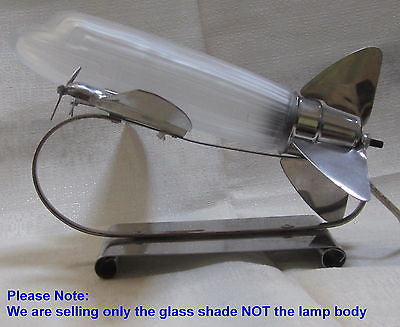 DC-3 airplane replacement lamp globe for1930'S model art deco shade clear glass
