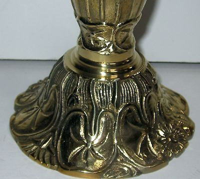 Art Nouveau solid brass standing table lamp base  8" tall