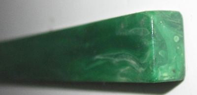 Bakelite Catalin 1/2" x 6-1/2" Marbled Green Rods/strips,Sold by the piece, each
