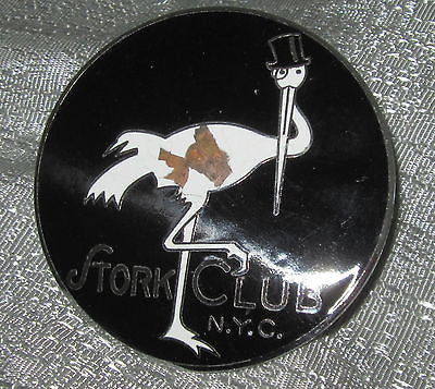STORK CLUB NIGHT CLUB NYC auto car radiator gril topper mascot damaged enamel