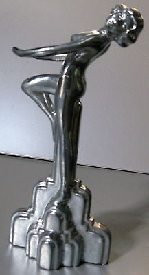 FRANKART style art deco nymph with her arms out aluminum metal casting made USA
