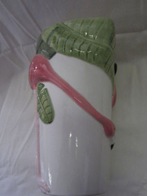 Flamingo Large Drink Pitcher  Ceramic - 8-1/2 " tall