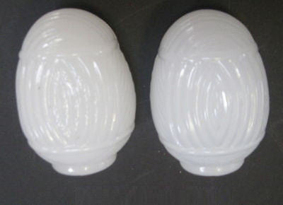 Glass Classic Bird Cage Feeders Transparent OPAL WHITE GLASS, A Pair,#1,2 piecES