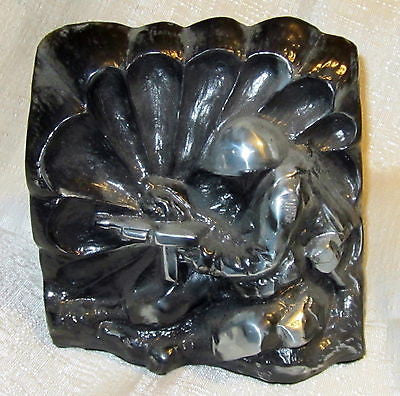 WWII U.S. Army Airborne Paratrooper bookend door stop aluminum  USMC very heavy