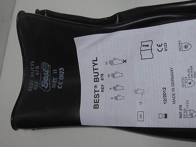 Best Butyl 878-11 Size 11 Chemical Resistant Glove Gloves Hazardous UPC 46181541