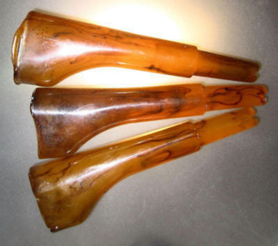 Bakelite Catalin handles rods apple juice tortoise shell 3-3/4" polished USA