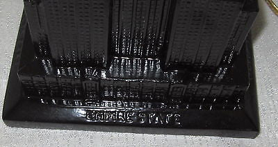 EMPIRE STATE BUILDING LAMP NYC  Huge! 19" Tall! Art Deco Black Enamel Scarce