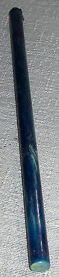 Bakelite Catalin Rod Mottled-Marbled Blue 7/16"  x  9-3/8"  30 Grams Katalin