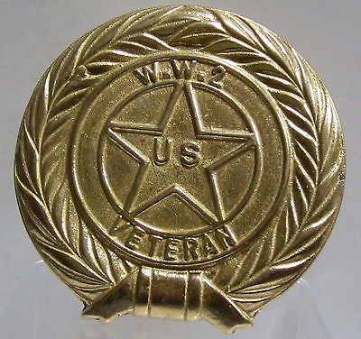 WWII W.W.2 American veteran's grave marker solid brass