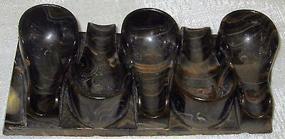 Bakelite Catalin Mottled CHOCOLATE Smoking Pipe Rest casting set of 5 Unfinished