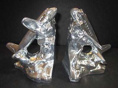 DC-3 - Airplane Bookends Art Deco in Unfinished Aluminum Made in USA a pair