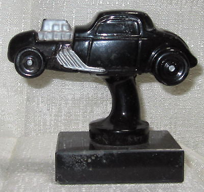 1932 FORD Coupe Deuce Hot Rat Rod Mascot Hood Ornament Black on Alumiinum