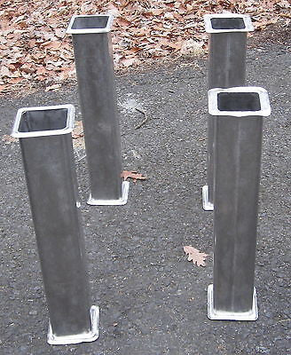 Industrial design art steampunk stainless steel 4 table legs made in the USA