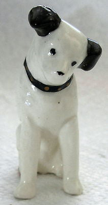Nipper Victor Edison dog ceramic 2-1/2" ceramic figurine nos new old stock