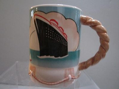 S.S. COFFEE, CRUISE SHIP, STEAM BOAT COFFEE MUG- Cup - CERAMIC c1986, 13 ouncES