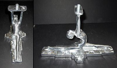 Frankart style "NuArt"Art Deco Lamp Base Nymph Doing a Split Aluminum metal USA