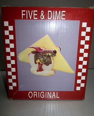 Flamingo Napkin or Letter Holder Figurine 4-3/4 inches tall 1980's ceramIC