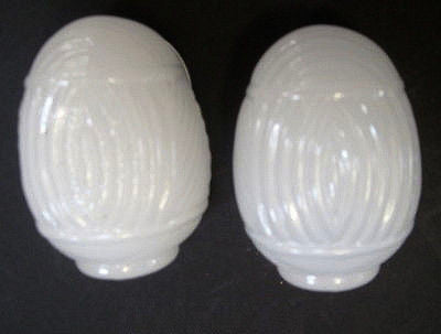 Glass Classic Bird Cage Feeders Transparent OPAL WHITE GLASS, A Pair,#1,2 piecES