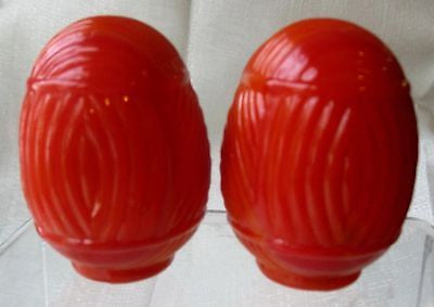 Glass classic bird cage feeders orange agate glass a pair2 pieces