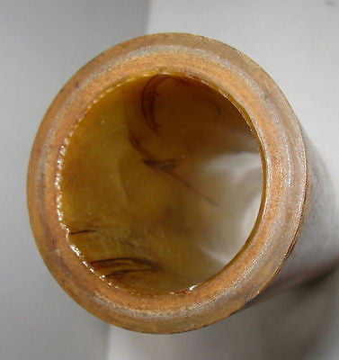 Bakelite Catalin Rod TubularTranslucent Mottled brown 2" Round 5-7/8" Katalin