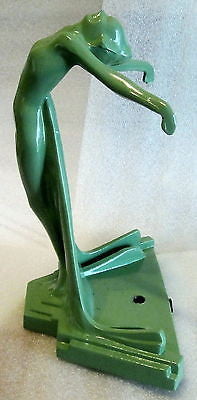 Frankart Butterfly Nymph Greenie Art Deco Table Lamp Base with glass Templates