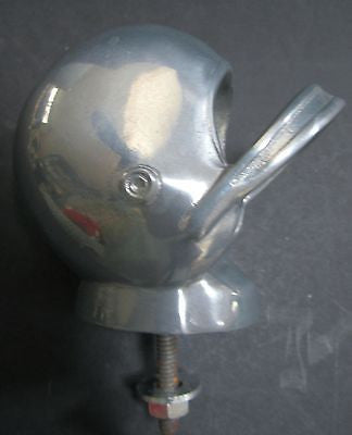 Football Helmet Auto Hood Ornament Mascot Topper USA alll polished aluminUM