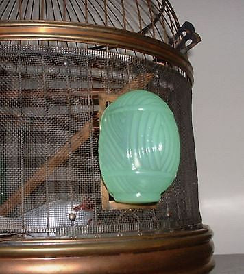 Glass Classic Bird Cage Feeders Transparent OPAL WHITE GLASS A Pair2 piecES