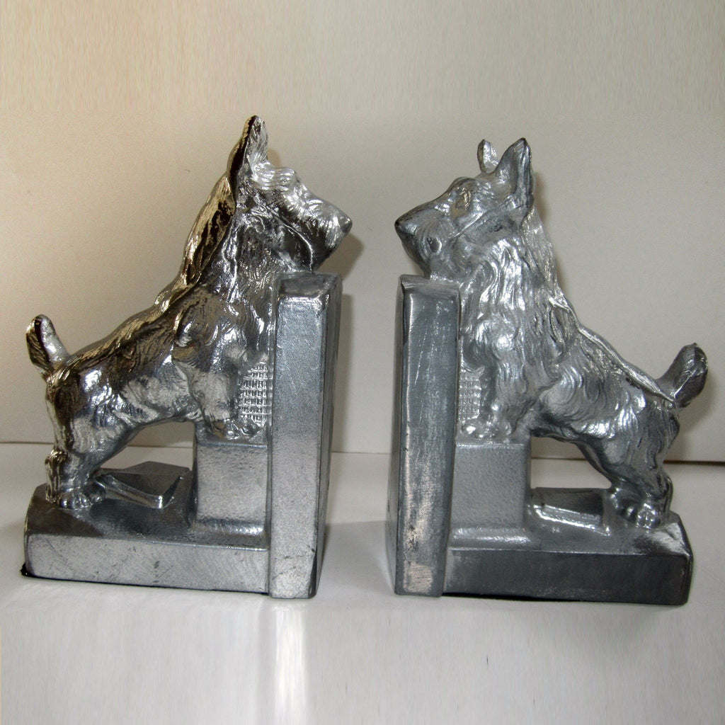 Scottie dogs aluminum bookends (pair)