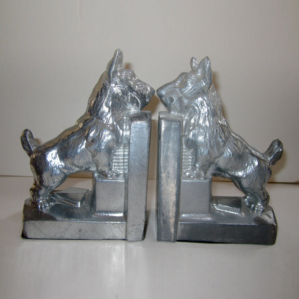 Scottie dogs aluminum bookends (pair)