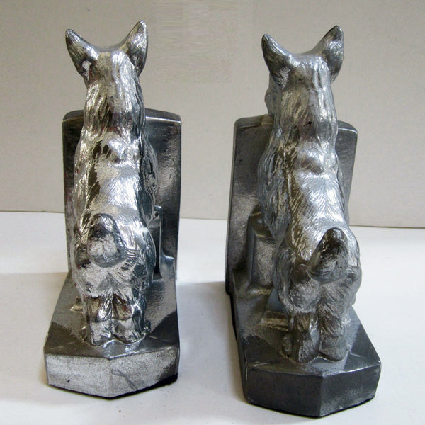 Scottie dogs aluminum bookends (pair)